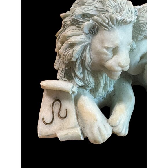Lion & Baby Figurine  Zodiac Sign Leo  4" Long greek letter, Omega, Bible Alpha - Picture 5 of 11